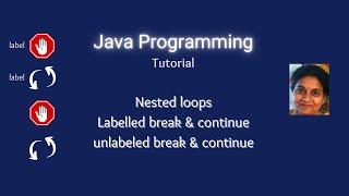 Lesson 26 Nested loops - Labeled, Unlabeled break and continue Statements in Java