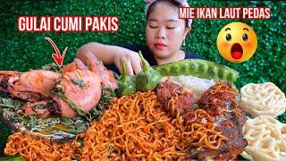 PEDAS MENDESIS..‼️ MIE IKAN LAUT GULAI CUMI PAKIS