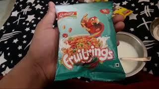 kwality's fruitrings unboxing , taste and review | fruitering | food for children