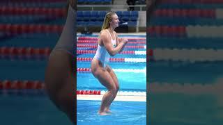 Swim Beauty Squats by the Pool ️‍️ Grace, Strength & Stunning Form