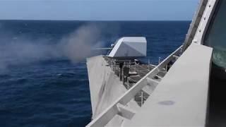 MK 110 57mm Gun Live Fire Exercise Aboard USS Montgomery