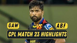 CPL 2024 Match 23 Highlights | Guyana Amazon Warriors vs Antigua & Barbuda Falcons