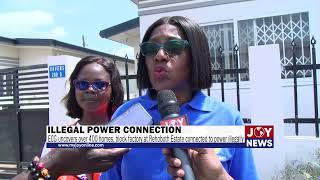ECG uncovers over 400 homes, block factory at Rehoboth Estate connected to power illegally.#JoyNews
