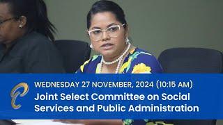 23rd Meeting - JSC Social Services & Public Administration - November 27, 2024 -