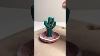 how to make a cactus jewellery dish  an easy diy clay creation #diypottery #easydiyideas #clay