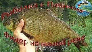 Рыбалка с Пашком Фидер на малой реке Прикормка 100 поклевок, Feeder fishing with Paschke