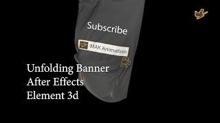 How to make Unfolding Banner in After Effects I Element 3d  #template #videohive #makanimation