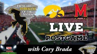 IOWA - MARYLAND LIVE POSTGAME with Cory Brada / Iowa Football / Iowa Hawkeyes Postgame