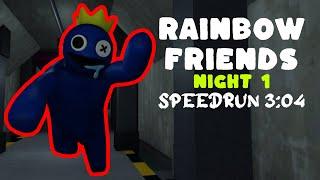 Roblox Rainbow Friends Night 1 Speedrun 3:04 Solo