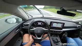 2021 SEAT Leon FR Test drive POV on a highway PART 2