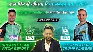 STA vs HEA Dream11 Prediction |Dream11 Team Of Today Match |Melbourne Stars vs Brisbane Heat Dream11