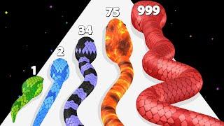 SNAKE RUN RACE - Color Math Games (New Update! All Snakes)