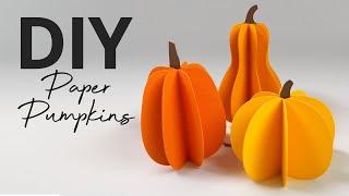 DIY PAPER PUMPKINS | Fall Craft Ideas