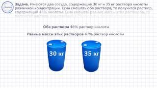 Алгебра 9 Методика решения текстовых задач на смеси, сплавы, растворы  Часть 2