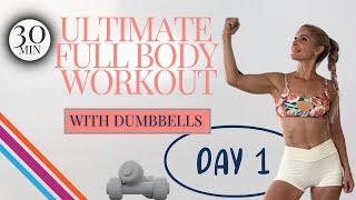 Ultimate FULL BODY Workout | With Dumbbells | CARDIO, STRENGTH & TONE