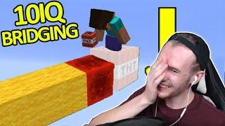 ЗАКВИЕЛЬ СМОТРИТ: 200 IQ VS. 10 IQ MINECRAFT #2 || Реакция Заквиеля На 200 IQ и 10 IQ Моменты