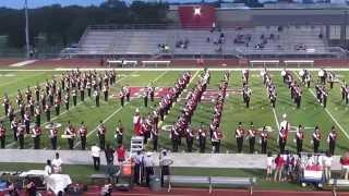 H-F Marching Band play "Vikings Fight On" 8.29.14