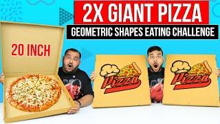 Big Pizza Geometric Shapes Eating Challenge | 20 Inch Pizza Eating Challenge | Viwa Food World