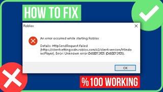 FIX ROBLOX AN ERROR OCCURRED WHILE STARTING ROBLOX ERROR (Windows 7/8/10/11)