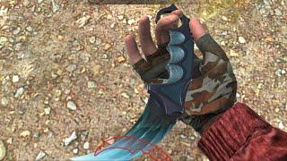 Standoff2 knife karambit dragon glass, gloves camo / Highlights