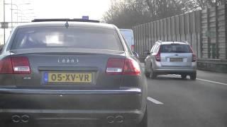 Audi S8 5.2 FSI V10 driving highway A13