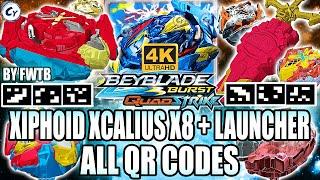 QR XIPHOID XCALIUS X8 + LAUNCHER & ALL XCALIUS QR CODES BEYBLADE BURST APP