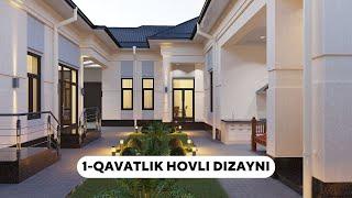 1-Qavatli zamonaviy hovli-joy dizayni