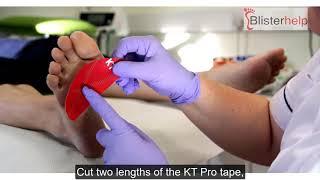 How to apply KT Pro tape under foot for Blister Prevention