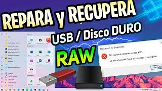 Cómo REPARAR y Recuperar PARTICION RAW / Sin FORMATEAR para Windows 10/8/7/XP