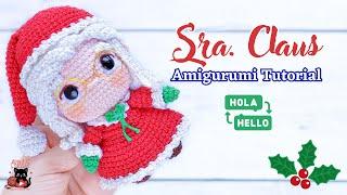 How to Crochet Sra. Claus Amigurumi Tutorial | Christmas Amigurumi | ENG/SPA