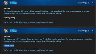 FRESH Wrath Servers Announced!