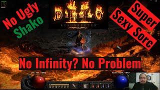 Diablo 2 Resurrected. D2R Online Unique And Sexy 200 MF 21k Damage No Infinity Lightning Sorc