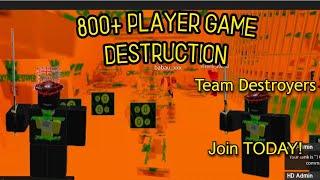 ROBLOX Backdoor EXPLOITING  ||  1000+ PLAYER GAME Destruction  (Reupload)