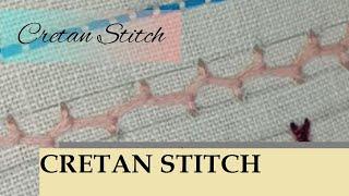 Cretan Stitch| how to make Cretan Stitch tutorial For very Beginners|Hand embroidery with Mahek-20