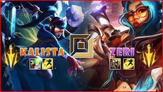 【Shi Ye Kalista】S12 Best Kalista Vs Zeri! Who kites better?