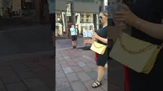 Ryan Brown was out singing in Glasgow city centre yesterday