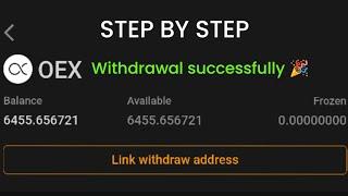 OEX MINING + LINK WITHDRAWAL ADDRESS STEP BY STEP + MAINNET COMMING SOON.