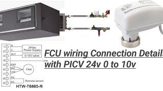 FCU wiring connection with PICV Actuator in chilled water supply