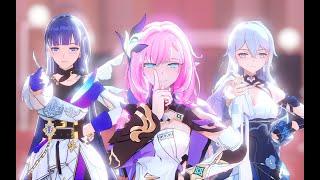 【Honkai Impact 3 MMD/4K/60FPS】Elysia & Raiden Mei & Bronya Zaychik【Adios】