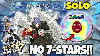 Solo Berserker Raid w/ 6-Star KONAN (Paper Beauty Goddess) | No 7-Stars | All Star Tower Defense