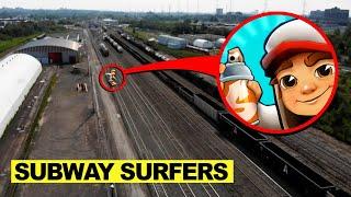 DRONE CATCHES ALL SUBWAY SURFERS IN REAL LIFE AT HAUNTED RAILROAD!