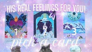  HIS/ HER REAL FEELINGS FOR YOU! Find out the truth of your connection! / PICK A CARD / Tarot Love