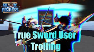 True Sword User Trolling - Blox Fruit - Roblox