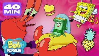 Bob Esponja | ¡Las parejas más EXTRAÑAS de Fondo de Bikini!  | Compilación de 40 minutos