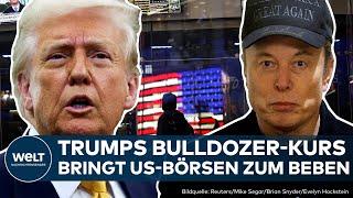 SORGE VOR "TRUMPCESSION": US-Börsen krachen ein! Sogar Best-Buddy Elon Musk macht massive Verluste!