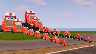 Beam.Ng Drive Pixar Cars Mack Truck Monster & Trailer VS Down Of Death