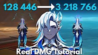 C0 NEUVILLETTE Real DMG Tutorial! Increase His DMG Genshin Impact