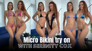 Micro Bikini Try on Haul with Serenity Cox in 4K I Marina Valmont