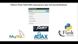 Python Flask Table Edit using jquery ajax and mysql Database