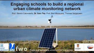 Engaging schools to build a regional urban climate monitoring network